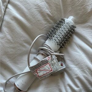 T3 White and Silver Rotating Hot Air Brush